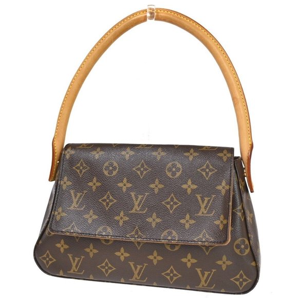 LOUIS VUITTON Mini Looping Hand Bag Monogram Leather Brown France - Picture 1 of 15